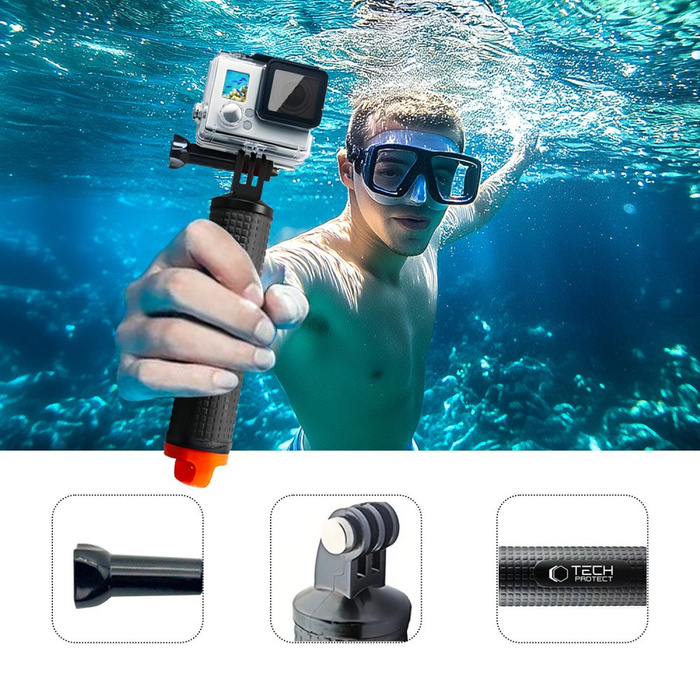 TECH-PROTECT GA100 FLOAT HAND GRIP GOPRO / DJI BLACK