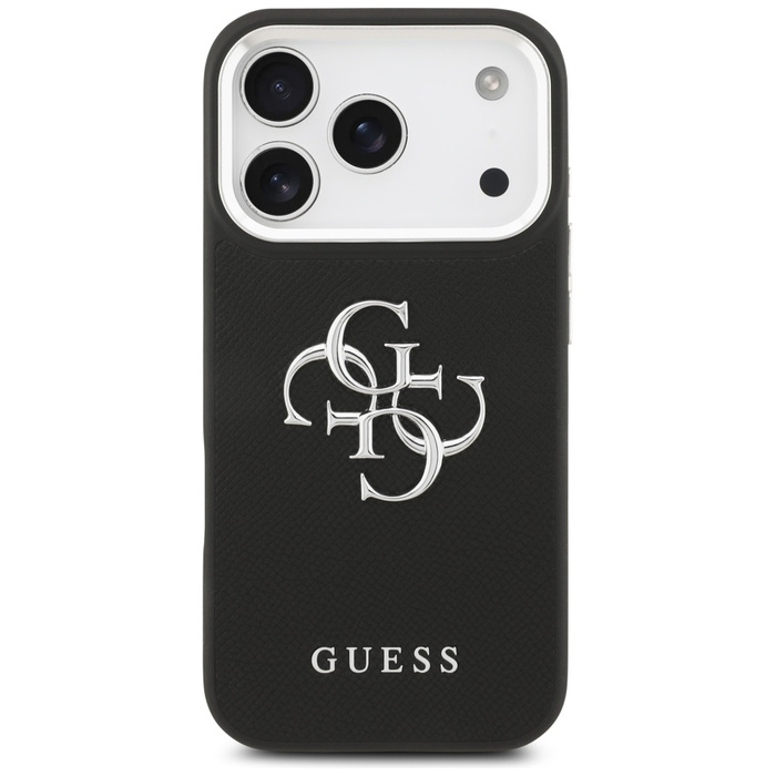Etui Guess Grained Big 4G Classic Logo   do iPhone 17 Pro czarny