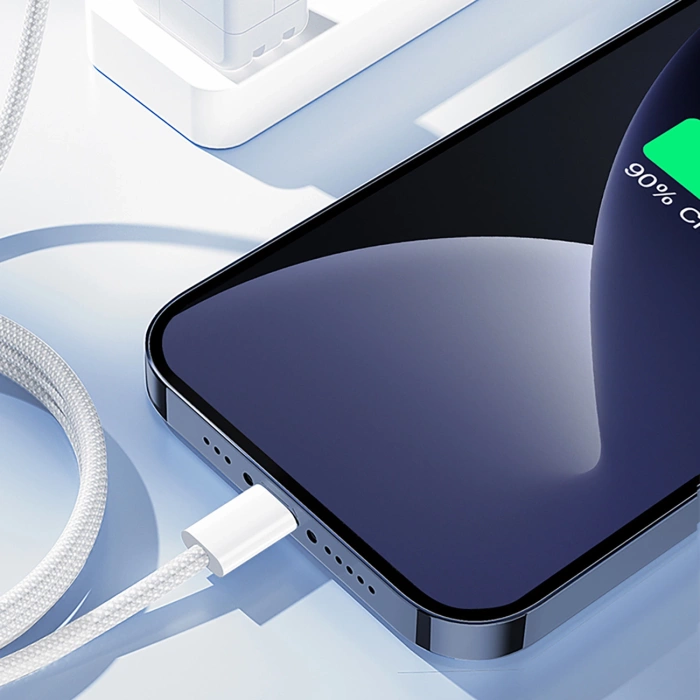 Kabel Joyroom S-A45 Ben Series 30W (USB-C  - Lightning) w oplocie 1m - biały