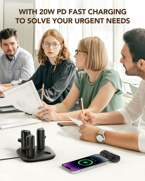 VEGER powerbank 20000 mAh zestaw powerbanków 4 x 5000 mAh Pogo czarny