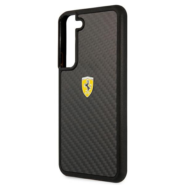 Etui FERRARI Samsung Galaxy S22 On Track Real Carbon Czarny Hardcase