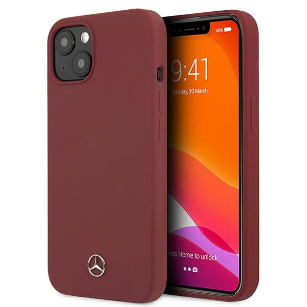 Etui MERCEDES Apple iPhone 13 Silicone Line Czerwony Hardcase