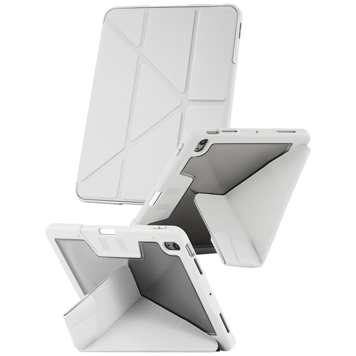 Etui Care by PanzerGlass Y fold do iPad  Air 11" (2024/2025) jasnoszary