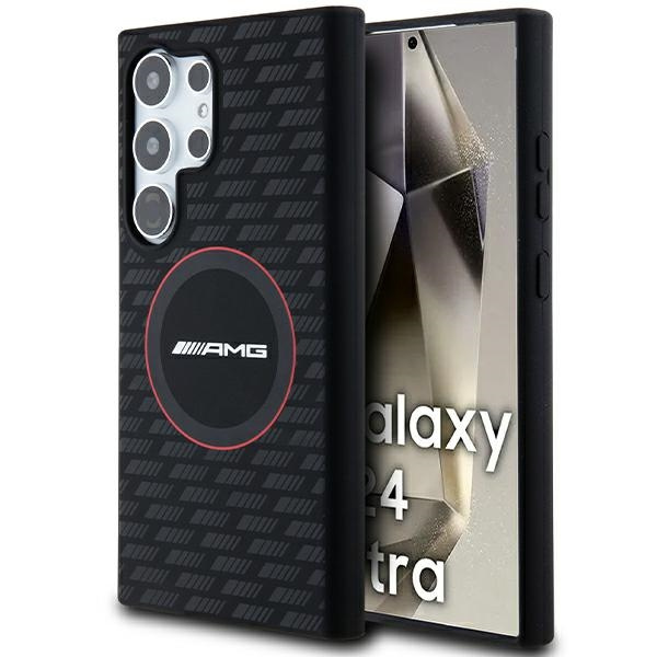 Etui AMG AMHMS24L23SMRK S24 Ultra S928 czarny/black hardcase Silicone Carbon Pattern MagSafe Case