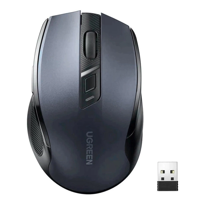 Ugreen optyczna mysz bezprzewodowa USB 2.4GHz 4000 DPI czarny (MU006)