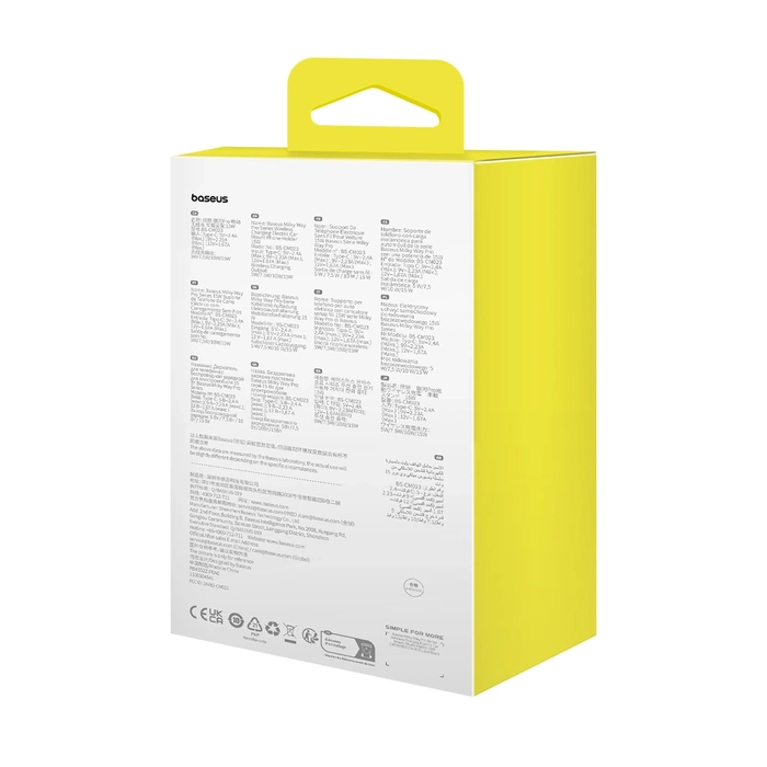 Uchwyt samochodowy z ładowarką Baseus MilkyWay Pro 15W (czarny)