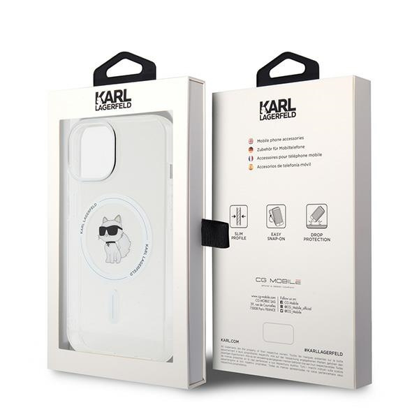 Karl Lagerfeld KLHMP14SHFCCNOT iPhone 14 / 15 / 13 6.1" przezroczysty/transparent hardcase IML Choupette MagSafe