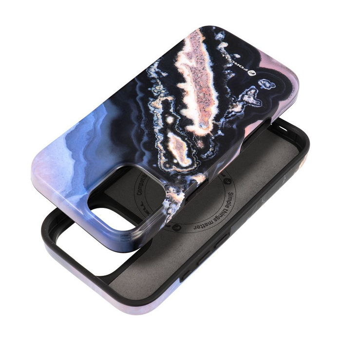 Etui na iPhone 16 PLUS Forcell F-Protect Mirage zgodny z MagSafe Military Drop-Test gold island