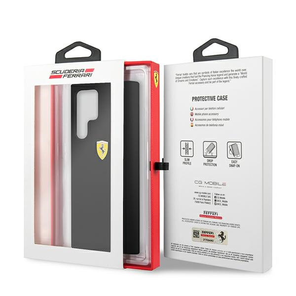 Etui FERRARI Samsung Galaxy S22 Ultra On Track Silicone Czarny Hardcase