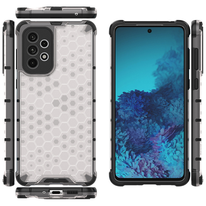 ETUI Honeycomb etui pancerny pokrowiec z żelową ramką Samsung Galaxy A73 przezroczysty CASE