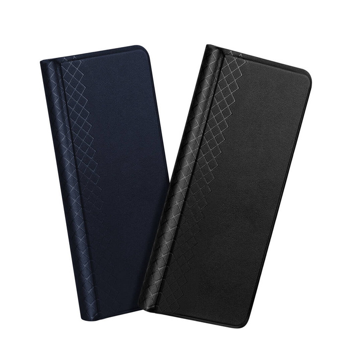 Etui skórzane Dux Ducis Bril z podstawką i portfelem do Honor Magic VS - niebieskie