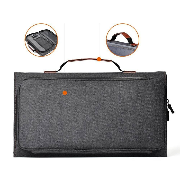 Choetech rozkładana ładowarka solarna słoneczna fotowoltaiczna 36W Quick Charge Power Delivery USB / USB Typ C (94 x 36 cm) szary (SC006)