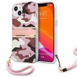 Etui GUESS Apple iPhone 13 Camo Strap Collection Różowy Hardcase