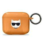 Etui KARL LAGERFELD Apple AirPods 3 Choupette Pomarańczowy Case