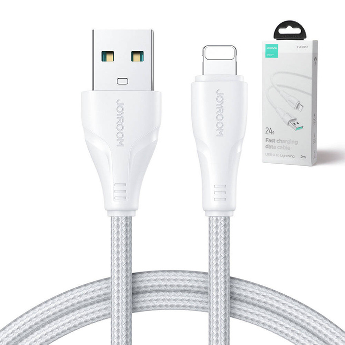 Joyroom kabel USB - Lightning 2.4A Surpass Series 2 m biały (S-UL012A11)