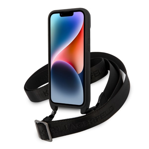 Etui Karl Lagerfeld iPhone 14 6,1" czarny/black hardcase Monogram Ikonik Patch