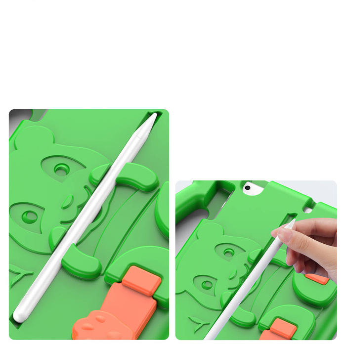 Dux Ducis Panda bezpieczne dla dzieci dziecięce miękkie etui do iPad mini 5 / 4 / 3 / 2 / 1 z miejscem na rysik żółty