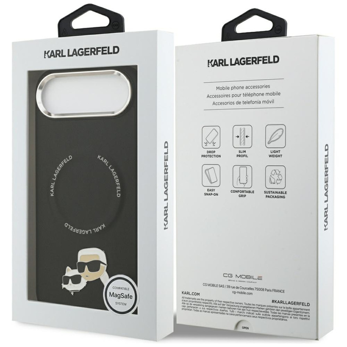 Etui Karl Lagerfeld Karl & Choupette     Pins MagSafe do iPhone Air czarny
