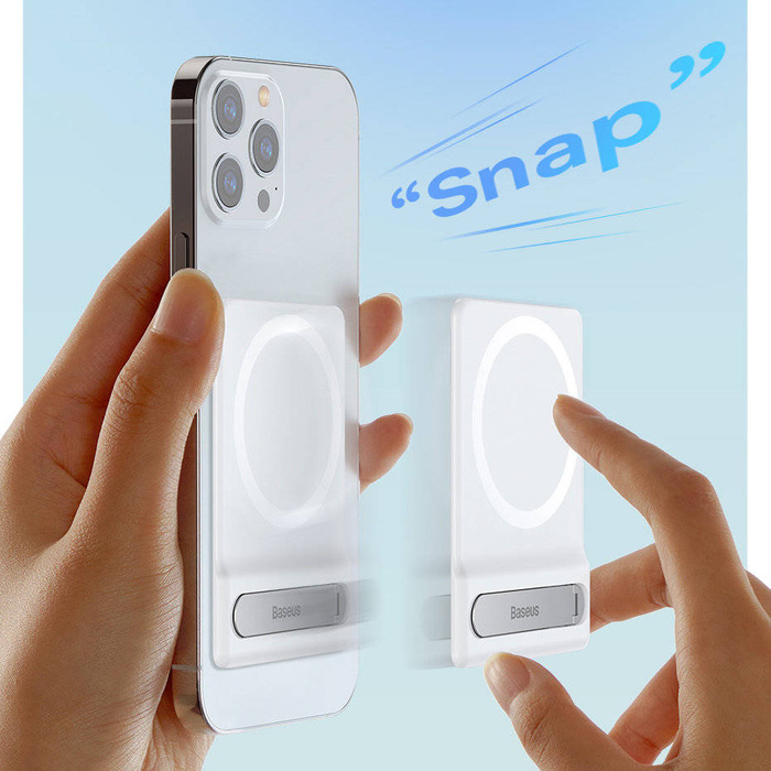 Baseus stojak składany z uchwytem magnetycznym biały (LUXZ010002)