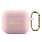 Etui GUESS Apple AirPods Silicone Vintage Script Różowy Case