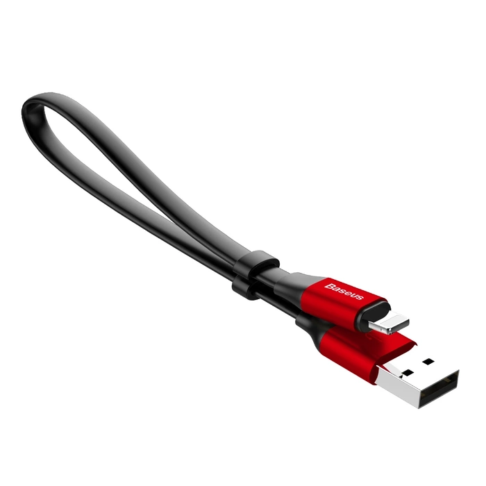 Kabel Baseus Nimble USB-A / Lightning 2A 0.23 m - czerwono-czarny