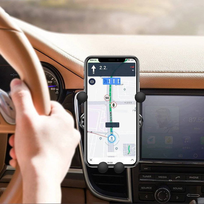 Wozinsky Gravity Car Mount grawitacyjny uchwyt samochodowy na kratkę wentylacyjną nawiew czarny (WCH-05)