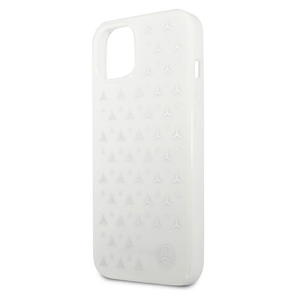 Etui MERCEDES Apple iPhone 13 Mini Silver Stars Pattern Biały Hardcase