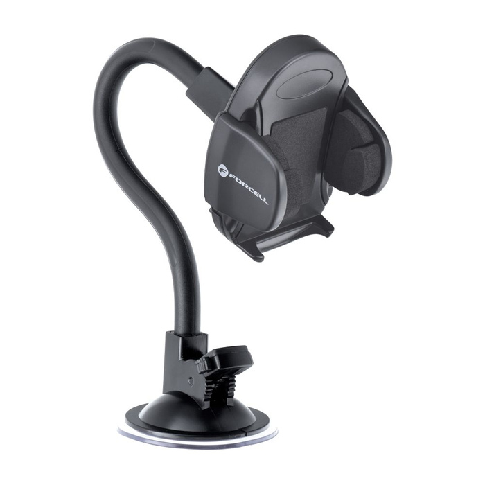Uchwyt na telefon do samochodu uniwersalny Forcell F-Grip Oval 27 cm do szyby / deski / kratki czarny