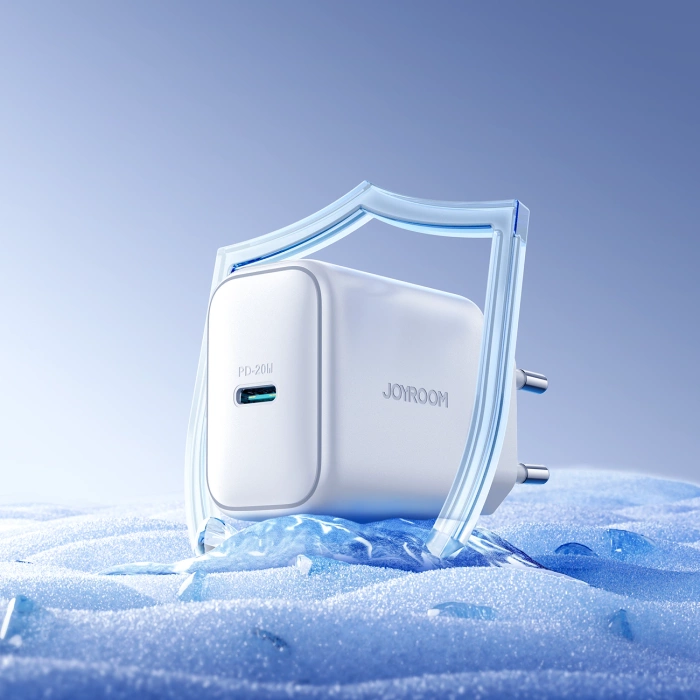 Ładowarka Joyroom JR-TCF20 sieciowa USB-C PD 20W - biała + kabel USB-C / USB-C 1m