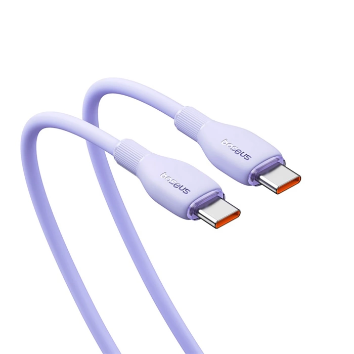 Kabel Baseus Pudding 100W USB-C - USB-C 2m - fioletowy