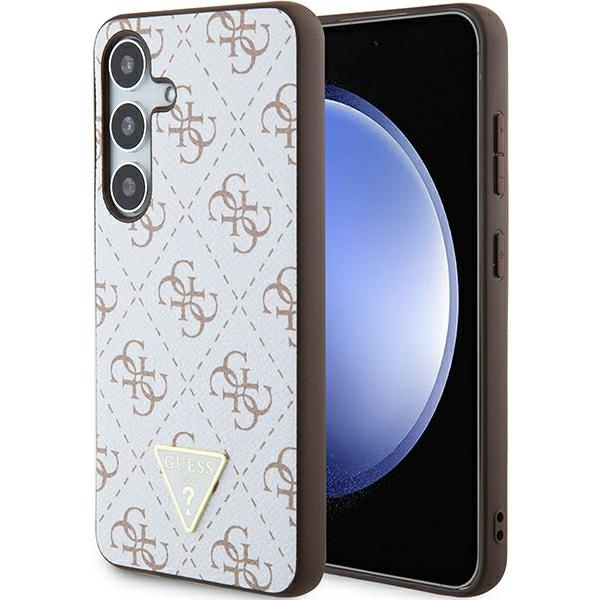 Etui Guess GUHCS24SPG4GPH S24 S921 biały/white hardcase 4G Triangle Case