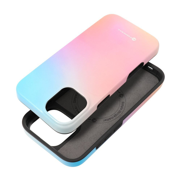 Etui na iPhone 16 PLUS Forcell F-Protect Mirage zgodny z MagSafe Military Drop-Test pinky blue