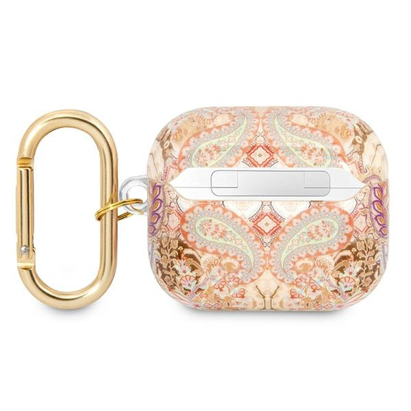 Etui GUESS Apple AirPods 3 Cover Paisley Strap Collection Złoty Case