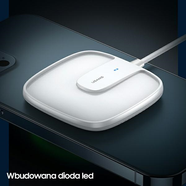 Ładowarka Indukcyjna USAMS Apple iPhone 12 Magnetic W1 15W Extra-thin US-CD159 CD159DZ01 Czarny