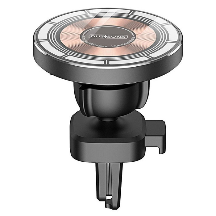DUZZONA V2 - uchwyt samochodowy indukcyjny do kratki kompatybilny z MagSafe 15W czarny