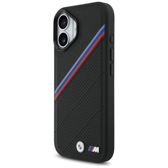 Etui BMW M Tricolor Metal Logo MagSafe   do iPhone 17 czarny