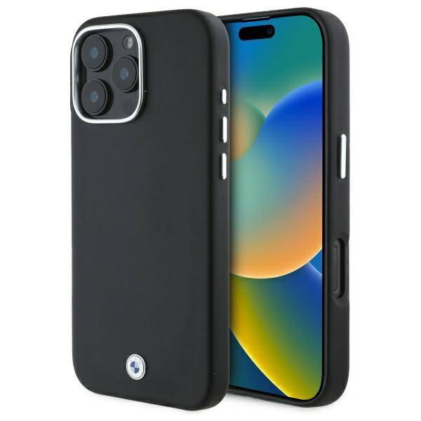 Etui BMW iPhone 16 Pro Max 6.9" czarny/black hardcase Sign Full Wrapped Metal MagSafe