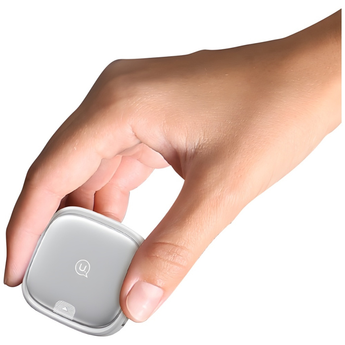 USAMS Kabel rozwijany 3w1 z pudełkiem MicroUSB/USB-C/Lightning 60W stalowy/tarnish SJ650USB01 (US-SJ650)