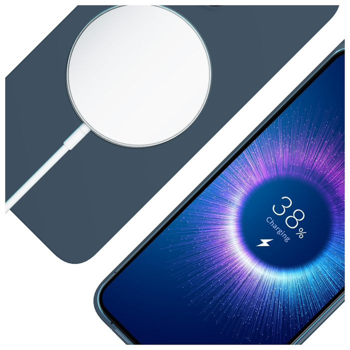 Etui 3MK Hardy MagSilicone do Apple      iPhone 15 Pro niebieski