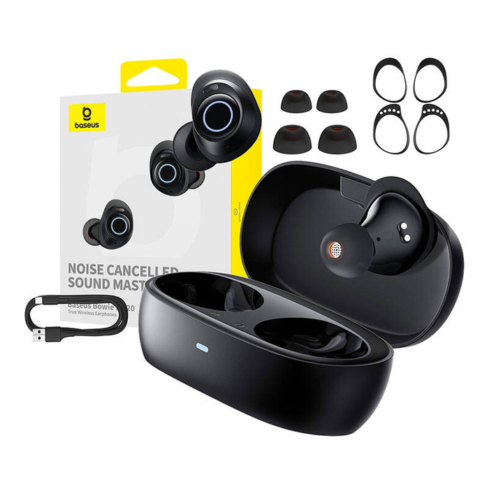 Słuchawki TWS Baseus Bowie MA20, ANC (czarne)