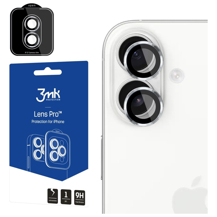Ochrona na obiektyw aparatu 3MK iPhone 17 Lens Protection Pro Srebrny
