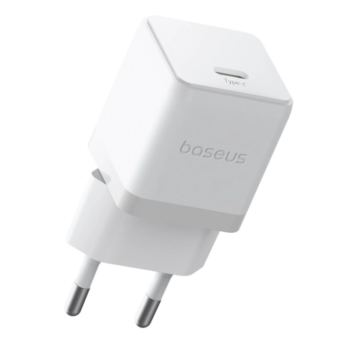 Ładowarka sieciowa Baseus Palm 1C 20W (z kablem Baseus Mini White USB-C 60W (20V/3A) 1m) - biała