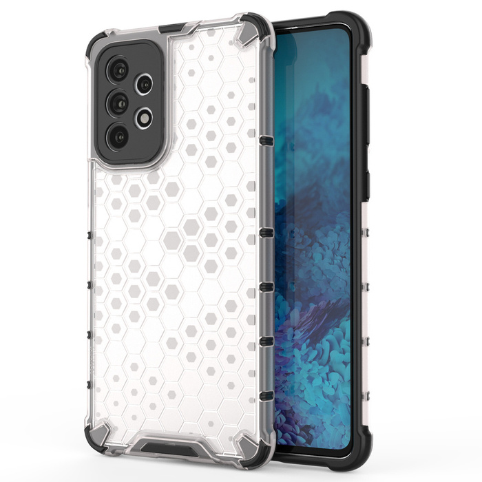 ETUI Honeycomb etui pancerny pokrowiec z żelową ramką Samsung Galaxy A73 przezroczysty CASE