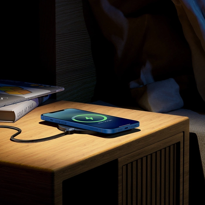 Baseus ładowarka indukcyjna Digital LED 2 15W czarna