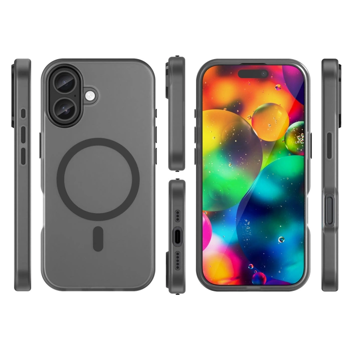 Etui Magnetic iPhone 17 Abrasive MagSafe Matowe Czarne
