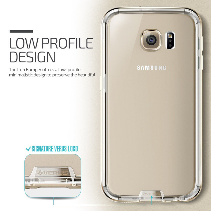Etui Samsung Galaxy S6 VERUS Iron Bumper Gold Jak Spigen SGP Pokrowiec