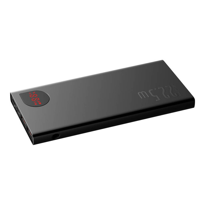 Baseus Adaman Metal powerbank z szybkim ładowaniem 10000mAh 22.5W (Overseas Edition 2021) z Kablem USB-A - USB-C 0.3m Czarny