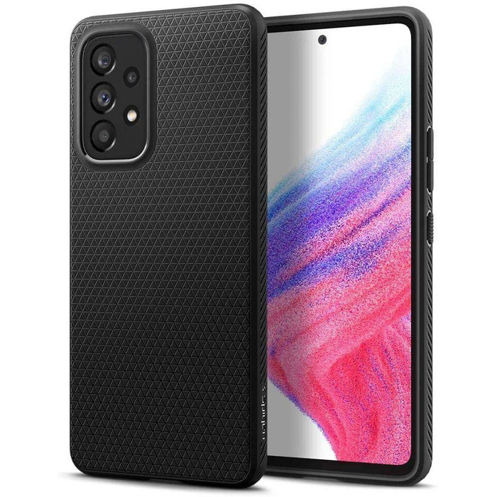 Spigen Galaxy A53 5G Liquid Air ETUI Matte Black + Szkło