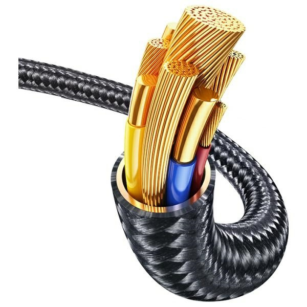 USAMS Kabel USB-C na USB-C 100W 1,2m      Zinc Alloy Fast Charging Data Cable Meteor Series SJ744USB01 (US-SJ744)