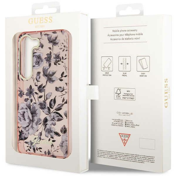 Etui Guess GUHCS23MHCFWSP S23 Plus S916 różowy/pink hardcase Flower Collection Case